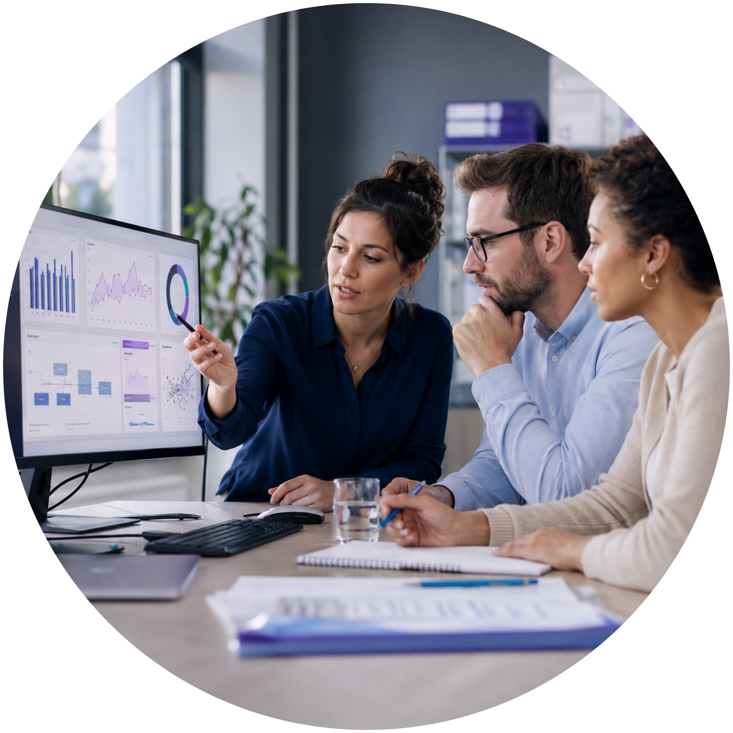 Healthcare professionals using practical AI technology